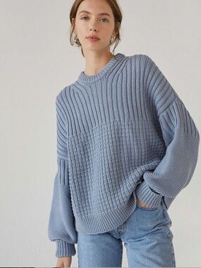 The Knotty Ones 'Delcia' Sweater in Dusty Blue